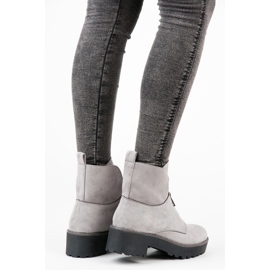 Vices Boots fastened with a zipper grey 2