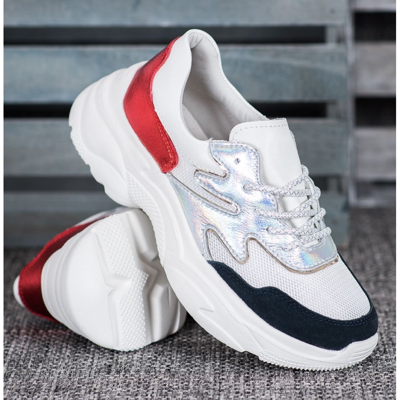 Filippo Leather Colorful Sneakers white 1