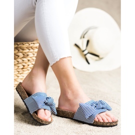 Vinceza striped sandals white blue 2