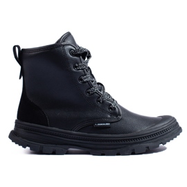 T.Sokolski Sokolski lace-up women's boots made of ecological leather black 1