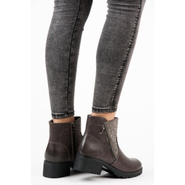 Vices Casual zip up ankle boots grey 2