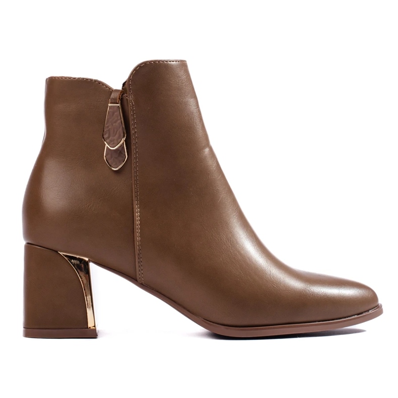 Brown women's boots from Shelovet beige 1