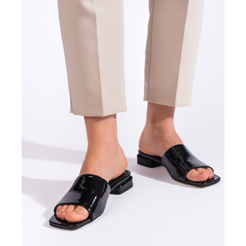 Goodin Women's classic black high-heeled mules 1 Goodin Women's classic black high-heeled mules 1