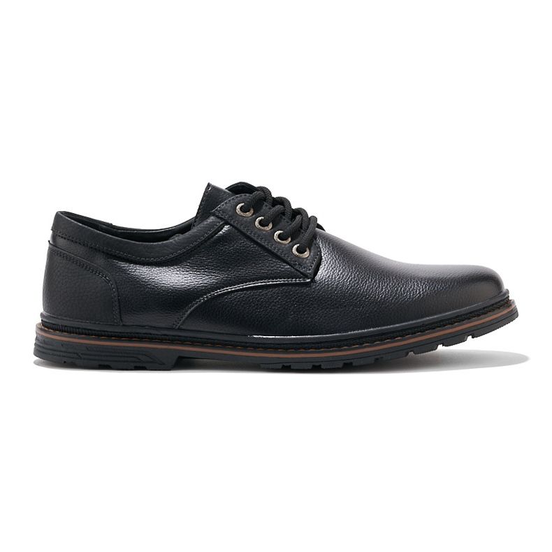 Men's black lace-up shoes 1