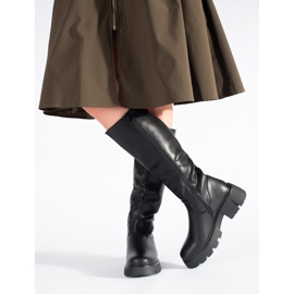 Black Sergio Leone women's riding boots 2