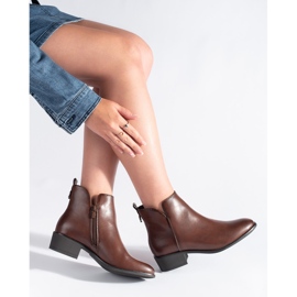 Brown low boots for women Sergio Leone 1
