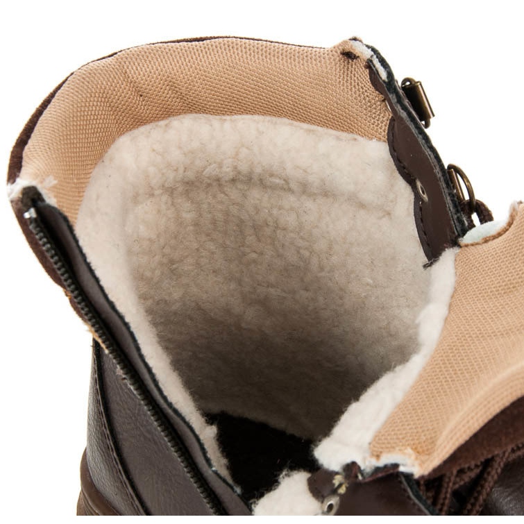 Arrigo Bello Trappers with sheepskin brown 1