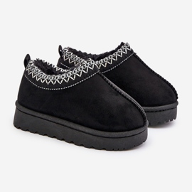 Children's Snow Boots On Platform, Lined With Fur, Black Vilabria 1