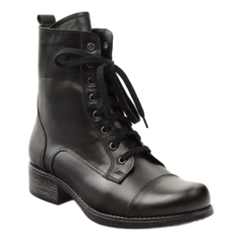 Leather boots with a zipper Angello 2060 black 1