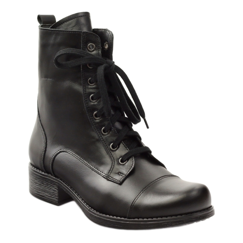 Leather boots with a zipper Angello 2060 black 1