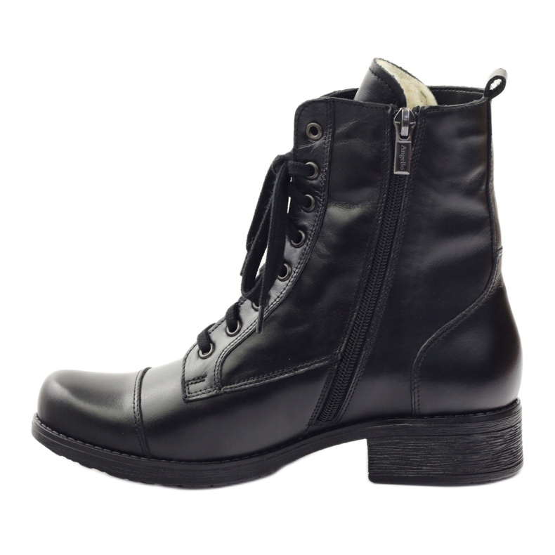 Leather boots with a zipper Angello 2060 black 2