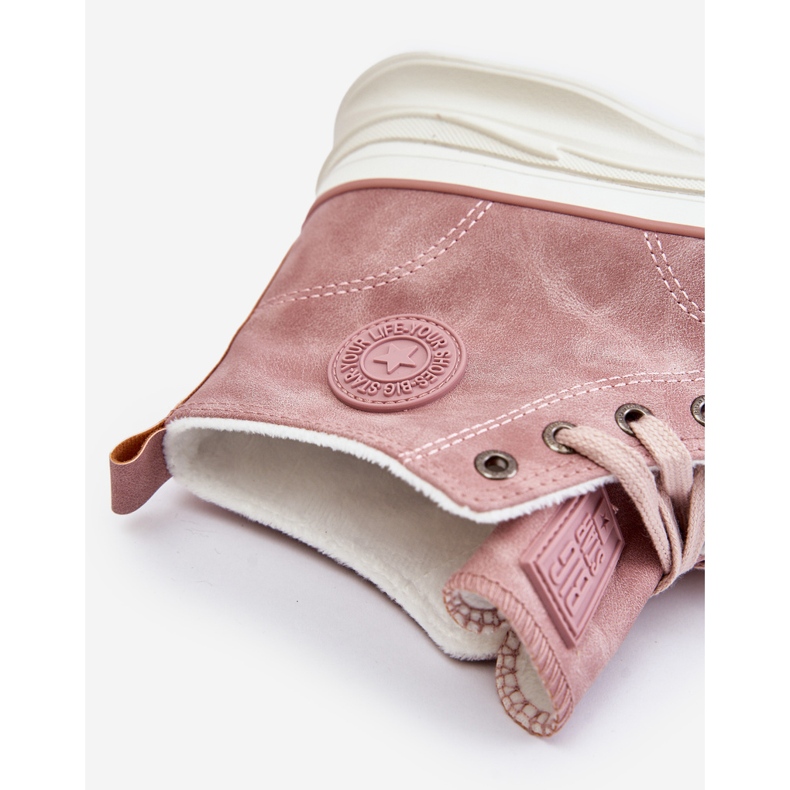 Women's Insulated Sneakers on the Big Star Platform OO274071 Pink 1