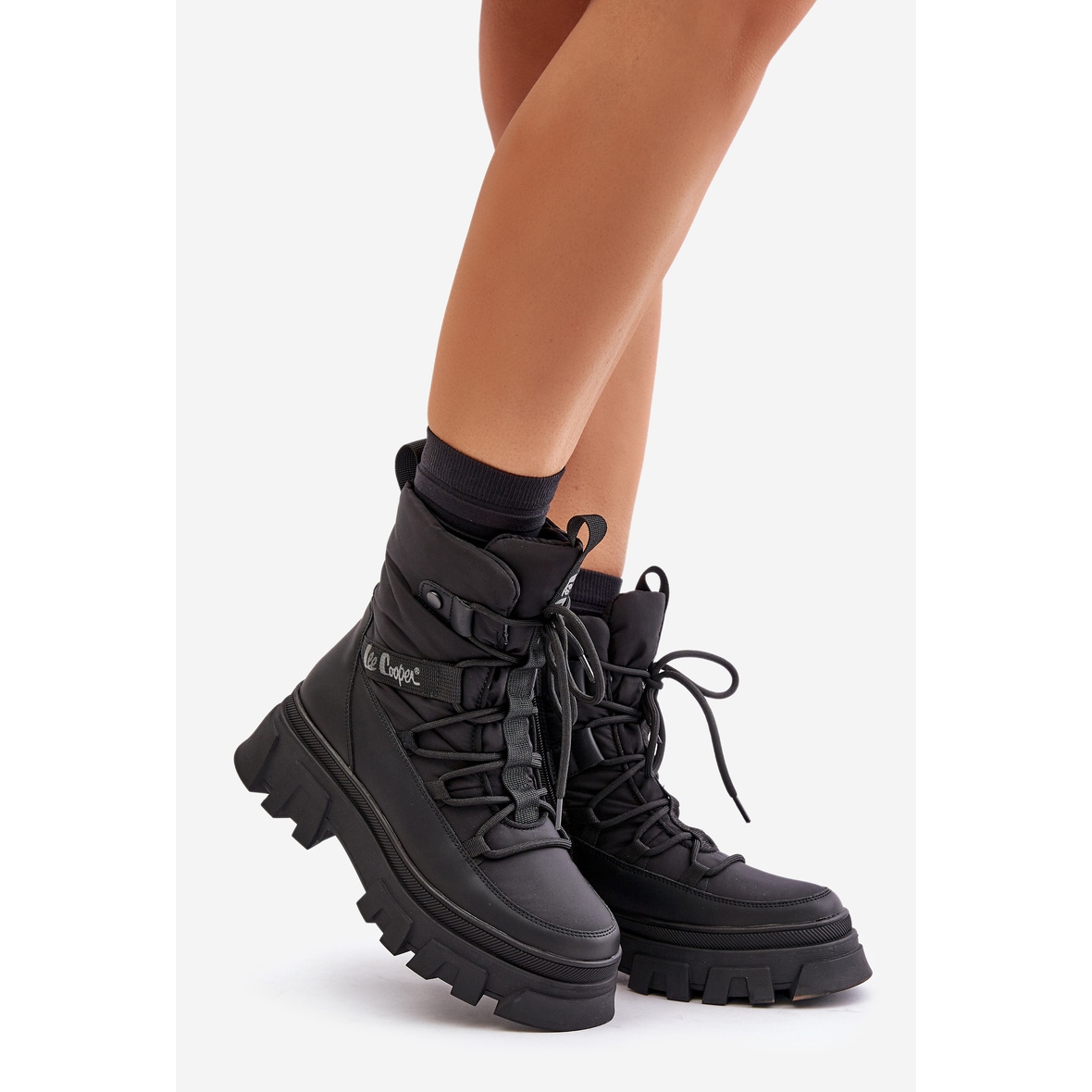 Lee Cooper women's snow boots - Black with zipper