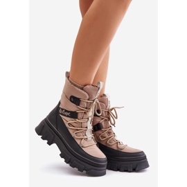 Women's Snow Boots With Zipper Lee Cooper LCJ-24-47-3143 Beige 1