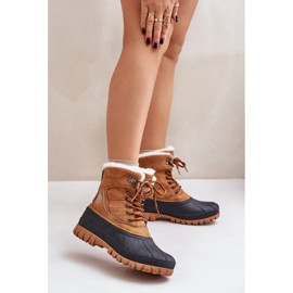 Women's Lace-Up Snow Boots With Fur Lee Cooper LCJ-24-44-2869 Camel brown 2