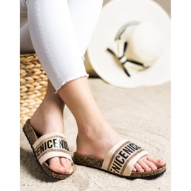 Fashion Vinceza slippers beige 2