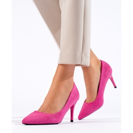Goodin Pink women's pumps with a high heel 1