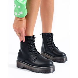 Black Big Star lace-up boots KK274537 1