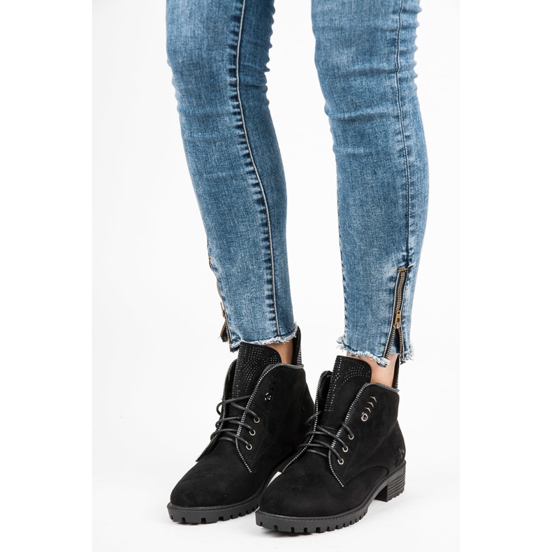 Vices Stylish lace-up boots black 1
