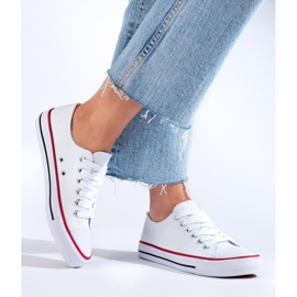 Shelovet white classic sneakers 1