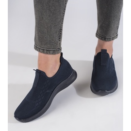 Navy blue women's slip-on sports shoes 2 Navy blue women's slip-on sports shoes 2