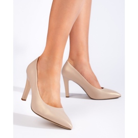 Classic gold women's pumps by Sergio Leone golden 1