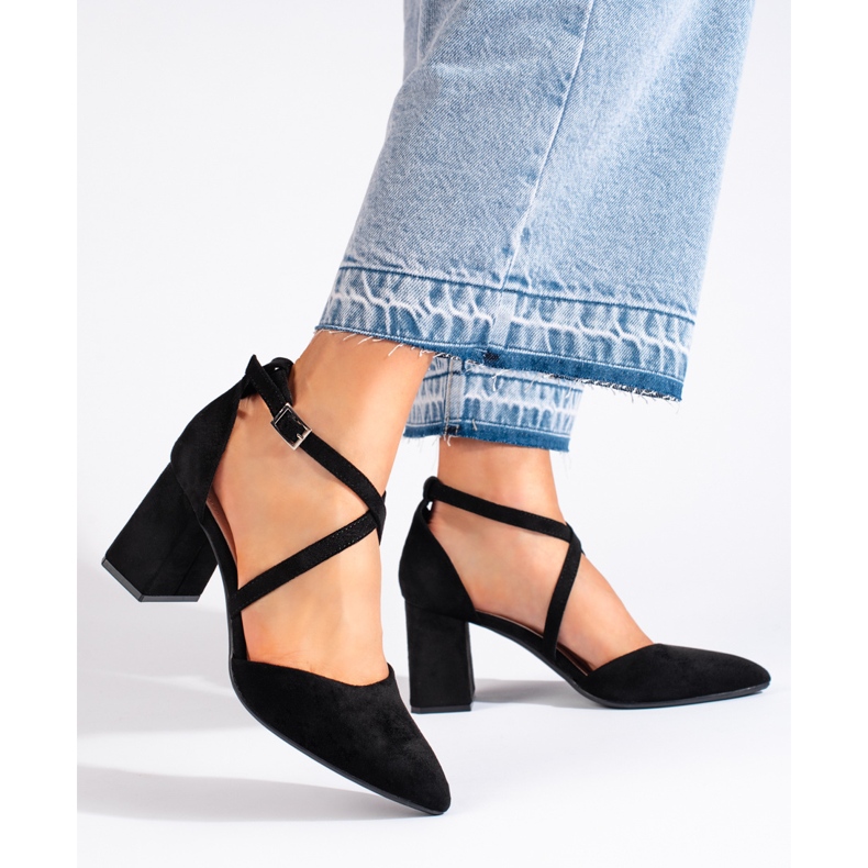 Suede black women's pumps by Sergio Leone 1