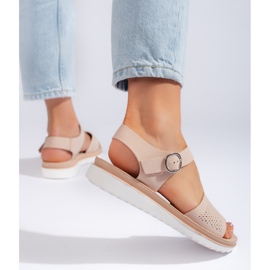 Light pink platform sandals from Sergio Leone 1