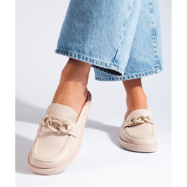 Beige full platform flip-flops 2