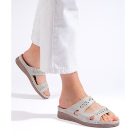 Comfortable gray women's flip-flops grey 1 Comfortable gray women's flip-flops grey 1