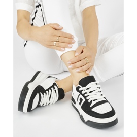 Black and white platform sneakers 1