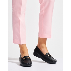 Black women's moccasins with decoration 1 Black women's moccasins with decoration 1