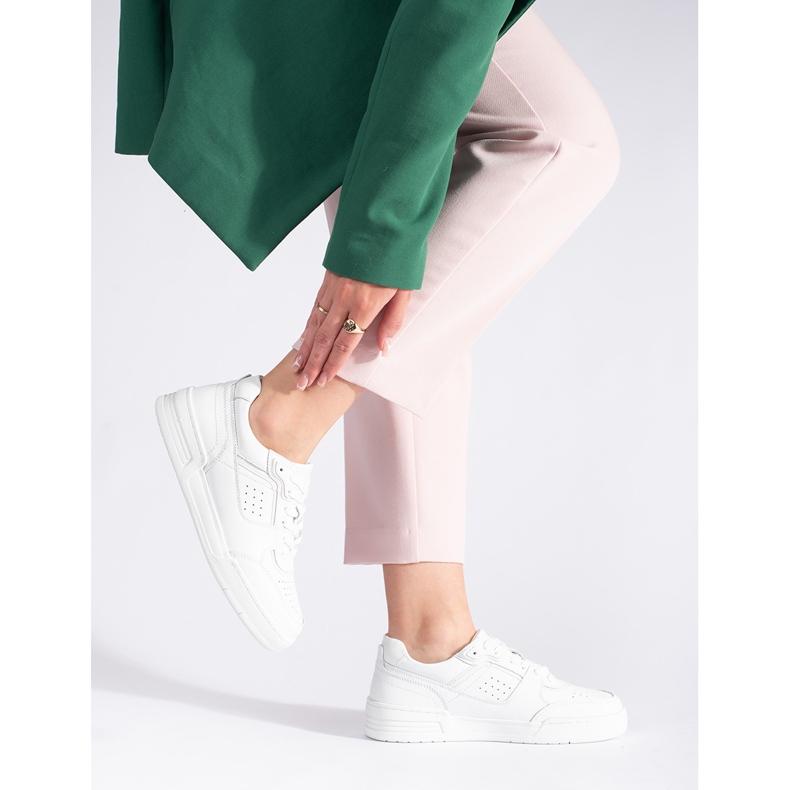 White sneakers on the platform 1