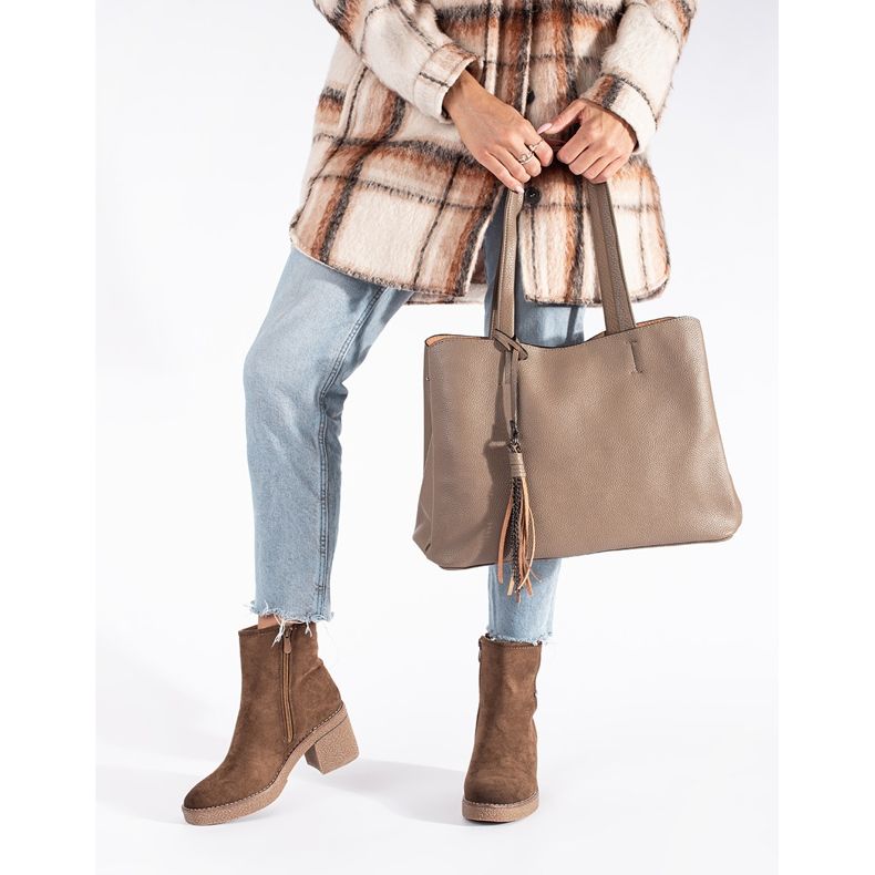 Suede brown ankle boots 1