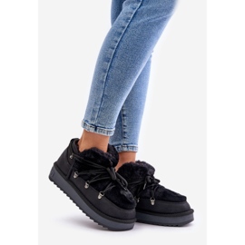 Low Platform Snow Boots With Fur D.Franklin DFSH370011 Black 1