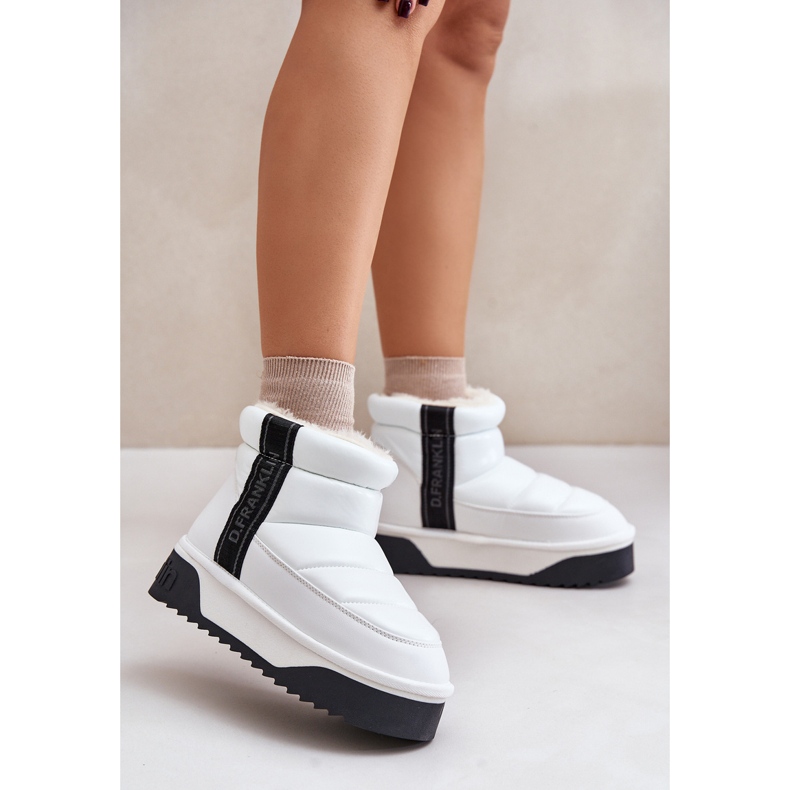Low Snow Boots With a Thick Sole D.Franklin DFSH371011 White 2