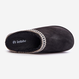 Comfortable home shoes Women's slippers with embroidery Inblu FX000021 Black 2