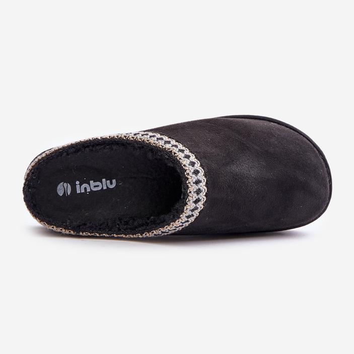 Comfortable home shoes Women's slippers with embroidery Inblu FX000021 Black 2