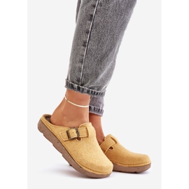 Comfortable Women's Slippers With Buckle Inblu ED000019 Yellow 1