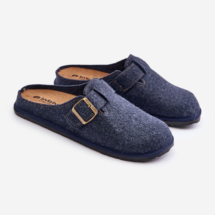 Comfortable Men's Slippers With Buckle Inblu SI000019 Navy Blue 1 Comfortable Men's Slippers With Buckle Inblu SI000019 Navy Blue 1