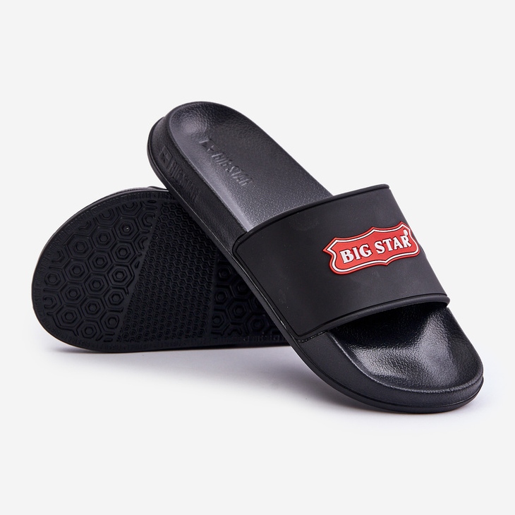 Men's Flip-Flops With Big Star Logo OO174028 Black 2