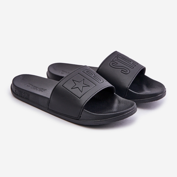 Light Men's Flip-Flops With Big Star Logo OO174030 Black 1 Light Men's Flip-Flops With Big Star Logo OO174030 Black 1