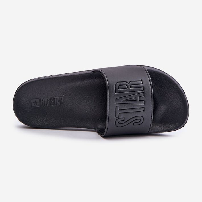 Light Men's Flip-Flops With Big Star Logo OO174030 Black 2 Light Men's Flip-Flops With Big Star Logo OO174030 Black 2