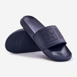 Light Men's Flip-Flops With Big Star Logo OO174031 Navy Blue 2 Light Men's Flip-Flops With Big Star Logo OO174031 Navy Blue 2