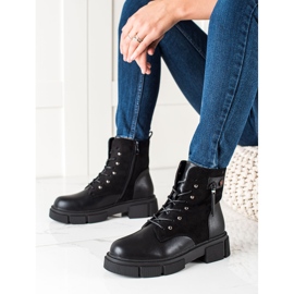 W. Potocki Lace-up boots on the Potocki platform black 1