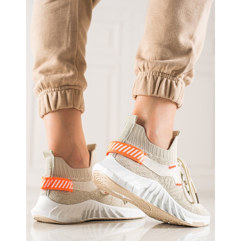 Weide Fashionable Textile Sneakers beige 2