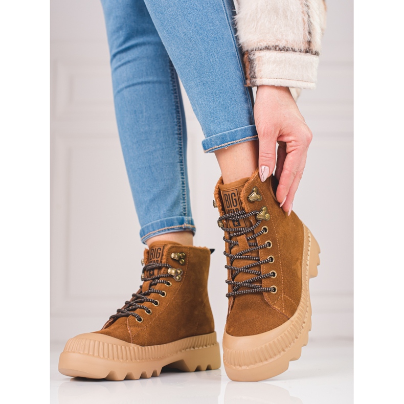 Women's shoes made of genuine leather Big Star KK274520 brown 2