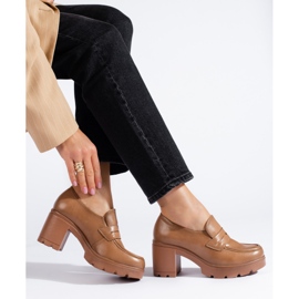 W. Potocki Brown low-heeled shoes by Potocki 1