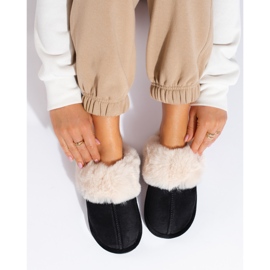Shelovet women's black slippers 1