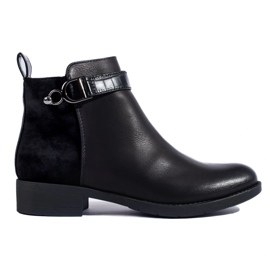 SHELOVET Black classic women's ankle boots 1